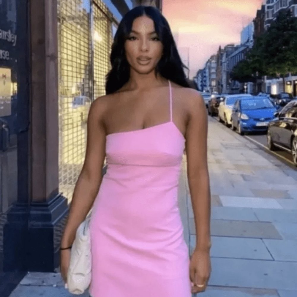 Zara Pink Asymmetric Dress